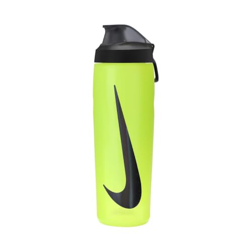 Image of Nike REFUEL BOTTLE LOCKING LID 24 OZ - VOLT /BLACK /BLACK IRIDESCENT, 709 ML