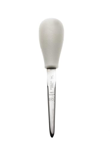Image of Mercer Culinary Boston Style Oyster Knife with Poly Handle, Stainless steel blade, 4 Inch, White