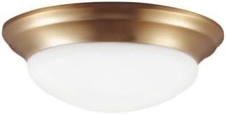 Generation Lighting 75435EN3-848 Nash Two - Light Ceiling Flush Mount Ceiling Fixture, Satin Brass