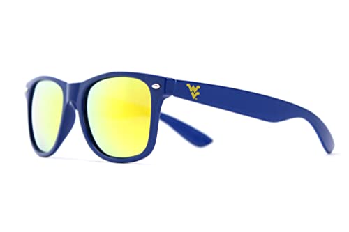 NCAA West Virginia Mountaineers WV-1 Blue Frame, Gold Lens Sunglasses, One Size, Blue