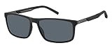 Tommy Hilfiger Men's Male Sunglass Style TH 1675/S Rectangular, Matte Black/Gray, 59mm, 16mm