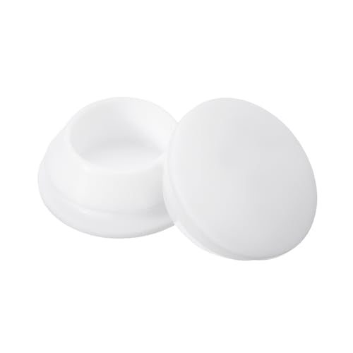 Image of uxcell 8 Pcs Silicone Plugs, Rubber Round Snap in Locking Hole Plugs for 18-19mm Hole, Hole Stoppers Waterproof Hole Plug for Metal Tube, Furniture End Caps Inserts, White