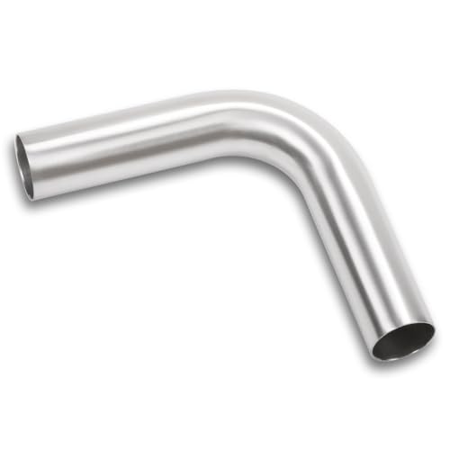 Podavelle 90 Degree Elbow 1.5 Inch 38mm OD Aluminum Intercooler Pipe Piping Air Intake Tube, 1.5D Radius, Brushed Finish