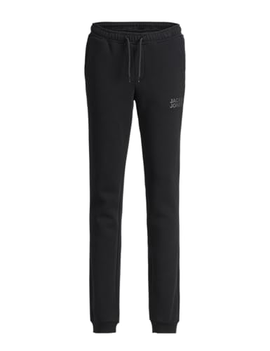 JACK & JONES Jpstgordon Jjnewsoft Sweat Pant Noos Jnr Garçon Pantalon de jogging, Noir/Imprimé : Tonal, 176
