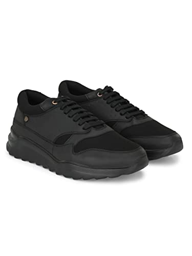 Image of Delize Mens Black Brown Sneakers 61753
