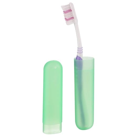 COOKVITA Plastic 4 Pcs Bathroom Tooth Brush Holder Tube Cap Cover Protect Case Box Toothbrush - Made in India (Cover - Multicolor)