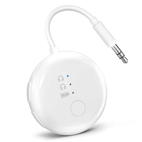 Avantree SoundJet R1 – 25Hr Airplane Bluetooth Adapter for All AirPods (Pro/Max) with Qualcomm...