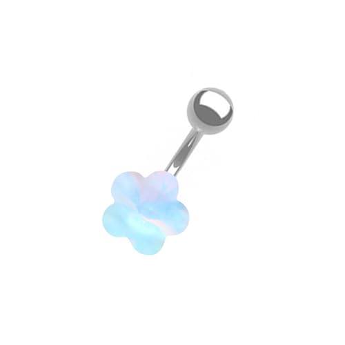 PUREFAA Practical Flower Belly Piercing Stainless Steel Heart Navel Jewelry Fashion Party Jewelry for Youthful Trendsetters Unique Be