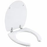 Topolenashop Copriwater WC Disabili con Apertura Frontale 45x38 cm – Sedile Wc Ergonomico Universale in MDF con Cerniere Acciaio Inox, Copri Water per Anziani e Mobilità Ridotta | 69245