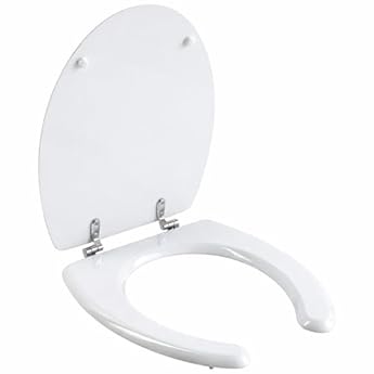 Foto di Topolenashop Copriwater WC Disabili con Apertura Frontale 45x38 cm – Sedile Wc Ergonomico Universale in MDF con Cerniere Acciaio Inox, Copri Water per Anziani e Mobilità Ridotta | 69245