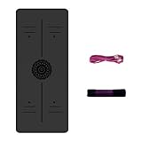 Colchonetas de yoga, deportes y entretenimiento Alfombra de yoga for principiantes Sin deslizamiento MAT Yoga Deportes Deportes Pad con línea de posición for el hogar Fitness Gimnasia Pilates Mats