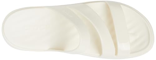 Crocs Women Slide,Getaway Patent Strappy,Chalk,6 UK Women - Image 2