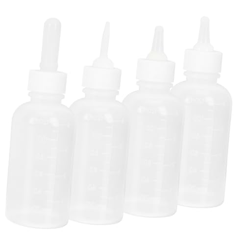 Parliky Pet Bottle Set 120ml Small Cat Dog Milk Bottles for Kitten Puppies Reusable Nursing