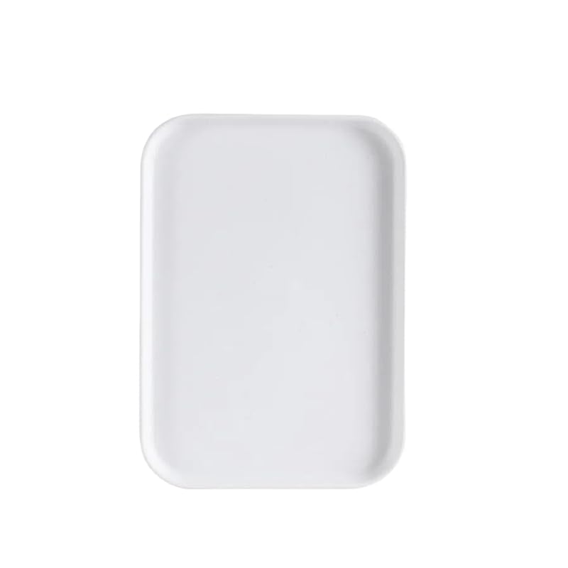 22 * 30.5CM Plastic Trays for Food Serving,White Rectangular Serving Tray Dinner Trays For Home/Restaurant/Hotel Organizer