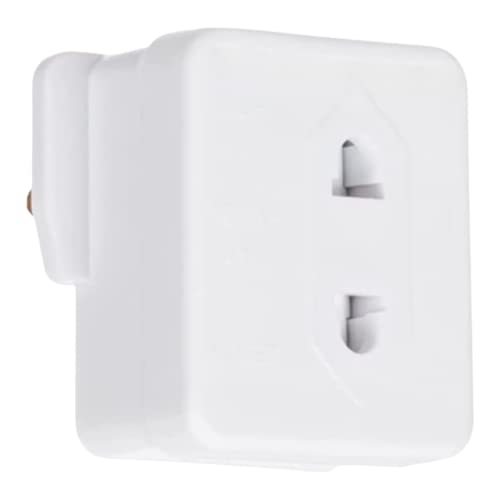 Shaver Plug Adaptor UK - Electric Toothbrush Adapter Plug UK - 2 Pin to 3 Pin Adapter Plug UK Converter Electric Sockets, European plug adapter For Toothbrush, Bathroom Shaving & Power Adapter.