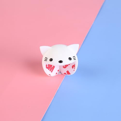 Kit 02 Protetor de Quina de Canto em Silicone Segurança Criança e Bebês c/Adesivo (GATINHO - BRANCO)