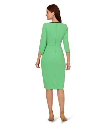 Image of Adrianna Papell Tipped Crepe Tie Dress