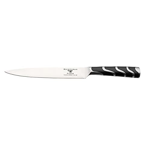 Rockingham Forge 128 Serie 8“ Tranchiermesser mit Klinge aus deutschem Stahl, ergonomischem Griff aus ABS Kunststoff und Stahl Cover