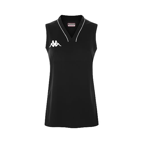 Kappa CAIRA Maillot de Basket-Ball Femme Black FR : L (Taille Fabricant : L)