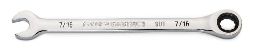Image of GEARWRENCH 7 /16 inch 90T 12 Point Ratcheting Combination Wrench | 86944