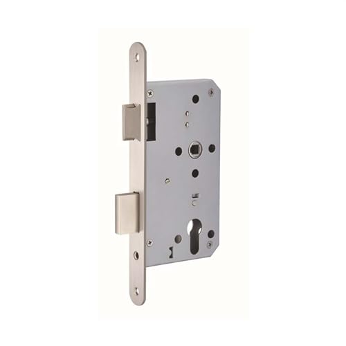 IZHAOGJING Cerradura de Embutir, Picaporte con Cerradura 5572 Cuerpo de Cerradura de embutir, Uso Apto para Cerradura de Puerta(Round sidebar)