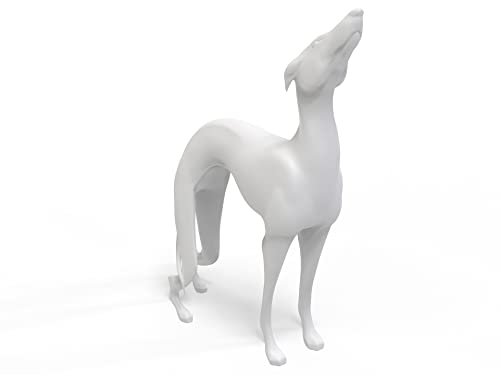 White Greyhound Miniature/Pat the Dog Figurine/Friends Merch Replica Gift/Pop Culture Desk Decor/Gift