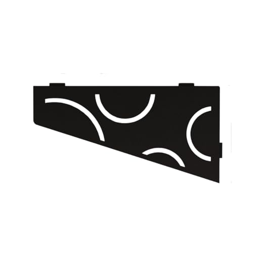 Tablette d'angle mural SHELF-S3 CURVE Noir graphite mat