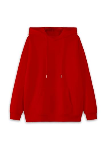 Image of Mack Jonney Solid Hooded Cotton Fleece Sweatshirt for WOMEN-VMACK639218