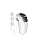 Quitapelusas Electrico, [Actualización de Sharp] Homtronics Recargable Quita Pelusa Portátil con 4 Cuchillas, 3 Velocidades, Eficiente y Potente Quita Bolas Ropa Pequeño para Ropa, Sofa (Blanco)
