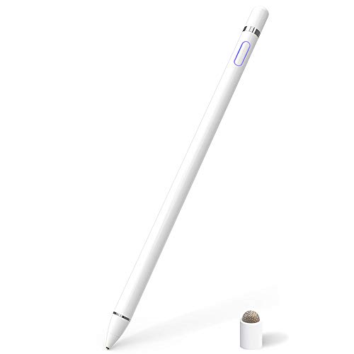 Stylus Pens for Touch Screens, Pencil Styluses Compatible with iPad Generation Air Pro Mini iPhone Android Kindle Fire Surface and Other Tablets Alternative Drawing Stylist Digital Smart Pen (White)
