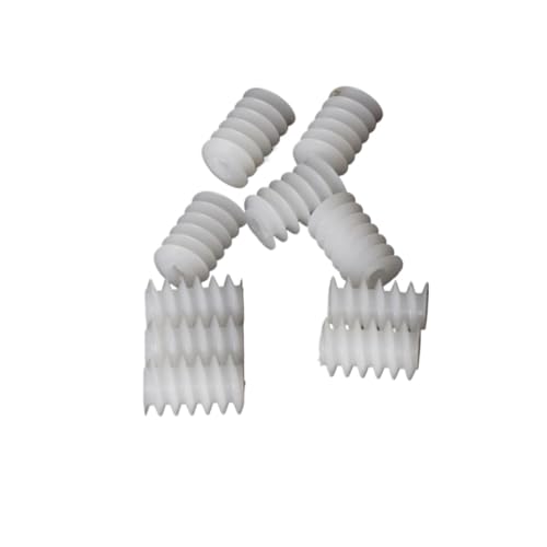 BELTXTROPHE 20pcs 6x10mm Plastic Worm Gear 0.5 Module 1.95mm Hole Spiral Helical Pinion 2mm Tight Fit Shaft DIY Worm Reduction Gear Industry