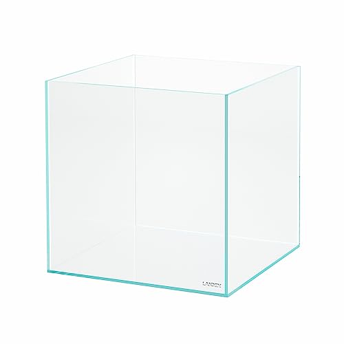 Image of LANDEN 15.6 Gallon Cube Rimless Low Iron Aquarium Tank,15.7 inch L x 15.7 inch W x 15.7 inch H (40cm x 40cm x 40cm) 6mm Thickness with Nano Foam Leveling Mat Included