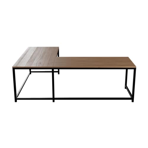 Image of Riyan Luxiwood Marshal Study Table, L - Shape Office, Living Room, Gaming Table, Work from Home, Computer and Laptop Tables for Two Persons - (Beige)