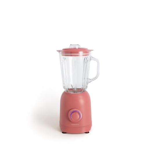 CREATE/BLENDER PULSE 800 / Batidora de jarra de estilo americano terracota / 2 velocidades, capacidad 1,5L, sistema de seguridad, cable de 1m, 4 cuchillas de acero inoxidable, 800W