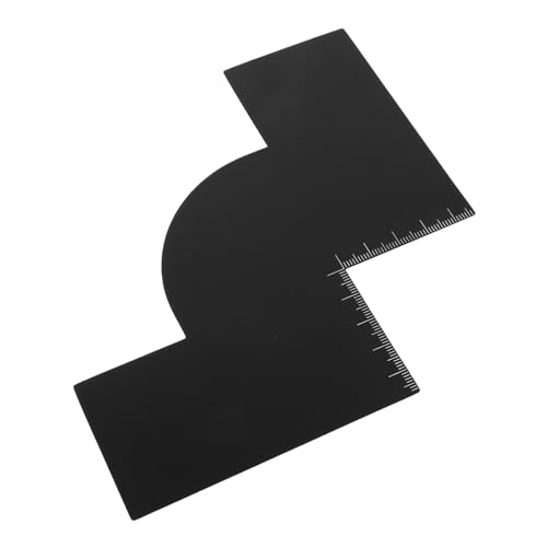 OSOLADY Guide Coupe Barbe Homme Pochoir Plastique Solide et Échelle Intégrée, Outil Coiffure pour Contour Cheveux et Barbe à Domicile