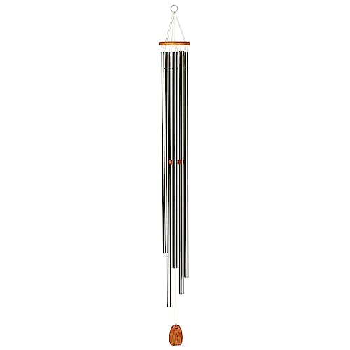 Woodstock Wind Chimes for Outside, Outdoor Decor for Your Patio and Front Porch, Garden Decor, (57') Silver Wind Chime, Chimes of Westminster Gifts (WWS)