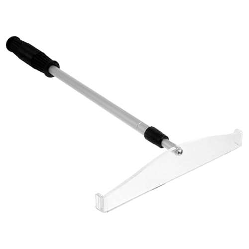 Garneck Râteau à Copeaux Télescopique en Métal et Abs Poignée Confortable, Outil Facile à Utiliser pour Collectionner Jetons Salle de Jeux Domicile