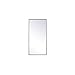 Elegant Decor Metal Frame Rectangle Mirror 14x28 inch in Silver