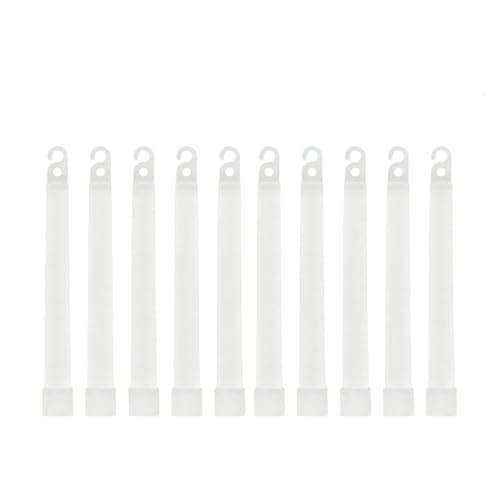Kit de Camping de 15 cm avec bâtons Lumineux, idéal for la randonnée, Le vélo, Le Nouvel an et diverses fêtes.(10Pcs White)