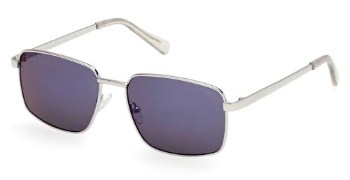 Harley-Davidson Men's Square Metal Sunglasses, Silver Frame & Smoke Lenses