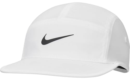Nike Dri-Fit Fly Unstrukturierte Swoosh-Cap, White/Anthracite/Black, FB5624-100, L/XL