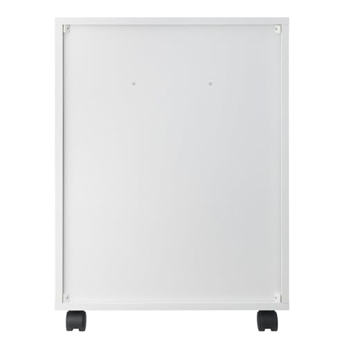 Image of Winsome Halifax Mobile Storage Cabinet with 5 Drawers in White, Stylish & Functional Home Storage Cabinet for Filing, Kitchen Organization, Moveable Furniture for Office, Dorms, Apartments