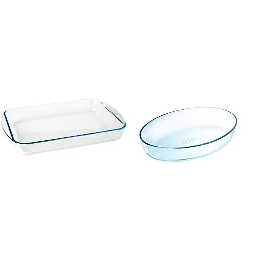 Plat à four ovale Pyrex en verre pour éviter les aliments attachés et brûlés - 2