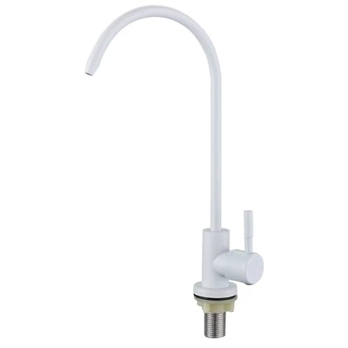Mitigeur Cuisine pour Osmoseur Blanc Rotatif 360° Robinet Evier Eau Froide Uniquement,Blanc
