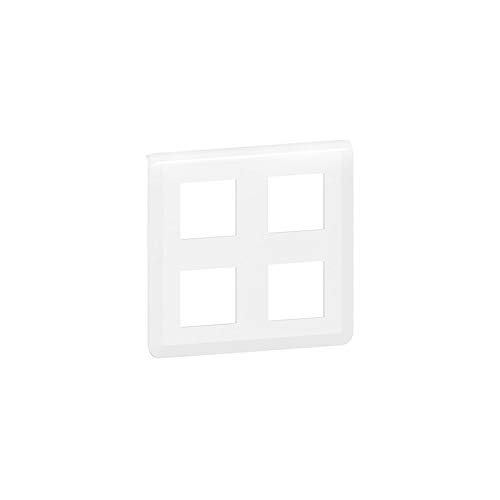 Legrand Plaque De Finition Blanc 2 Emplacements, SéRie Mosaic-image
