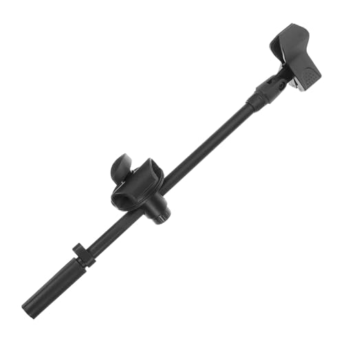 QUMIIRITY Soporte de Micrófono Metálico Ajustable con Brazo Plegable Tipo Boom y Clip Doble Soporte de Escritorio Articulado Giratorio E Inclinable para Micrófono Accesorio