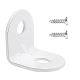 Yihosuma 20Stk Winkel Klein 20X20mm Winkel Klammern Weiß Metall L Winkelverbinder 90 Grad Möbel Winkel für Fest Verbunden Winkel Bracket Montagewinkel