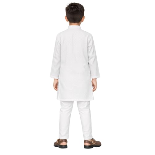 Image of Traditional Kids Ethnic Wear Cotton Kurta Pyjama Set for boys