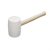 EasyByMall Mazo de goma con mango ergonómico de madera