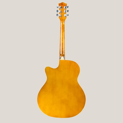 Image of VAULT Basswood EA20CE Electro Acoustic Guitar Kit With Learn To Play E-Book, Bag, Strings, Straps, Picks, String Winder & Polishing Cloth - 40 Inch Cutaway Guitar